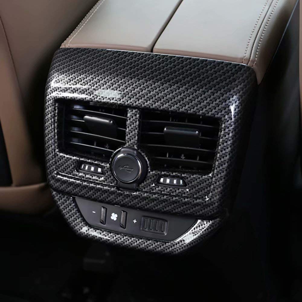 Kadore für Peugeot 3008 gt line 2017-2019 kohlefaser Stil innen mittelarmlehne hinten air Outlet Vent Abdeckung zierrahmen 1 stück Kadore für Peugeot 3008 gt line 2017-2019 kohlefaser Stil innen mittelarmlehne hinten air Outlet Vent Abdeckung zierrahmen 1 stück von Kadore