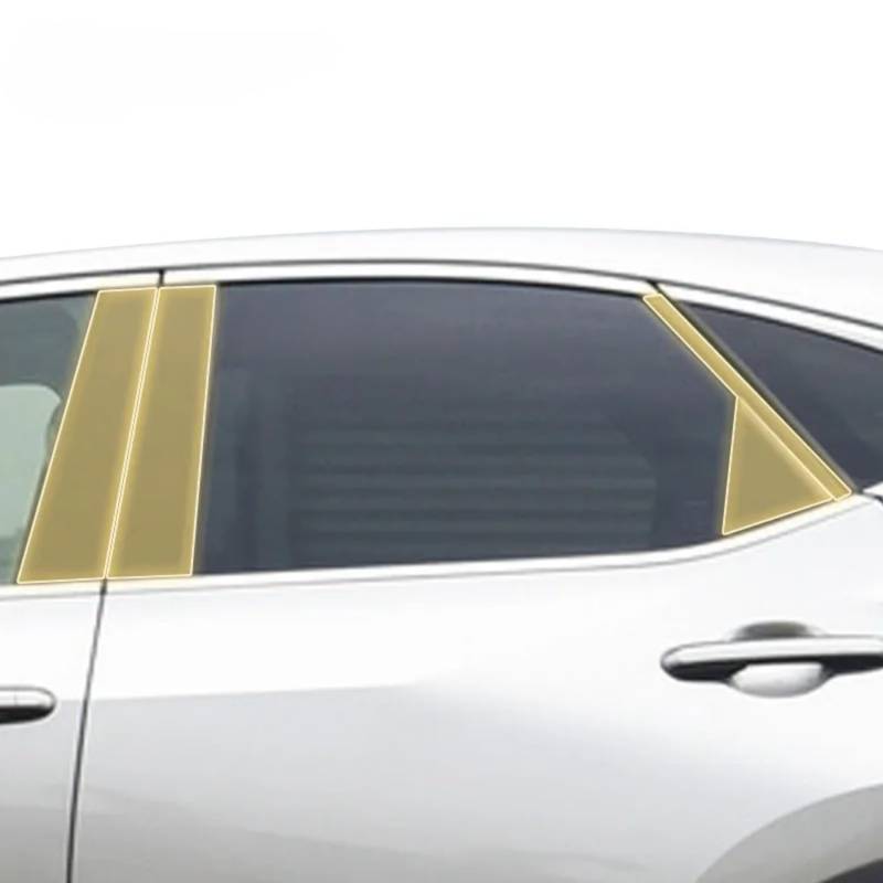 Kaecad Auto Außenkörper B C Fenstersäule PPF Lackschutzfolie TPU Kratzfolie für Lexus NX 200 300 2022-2024 (A Transparent) von Kaecad