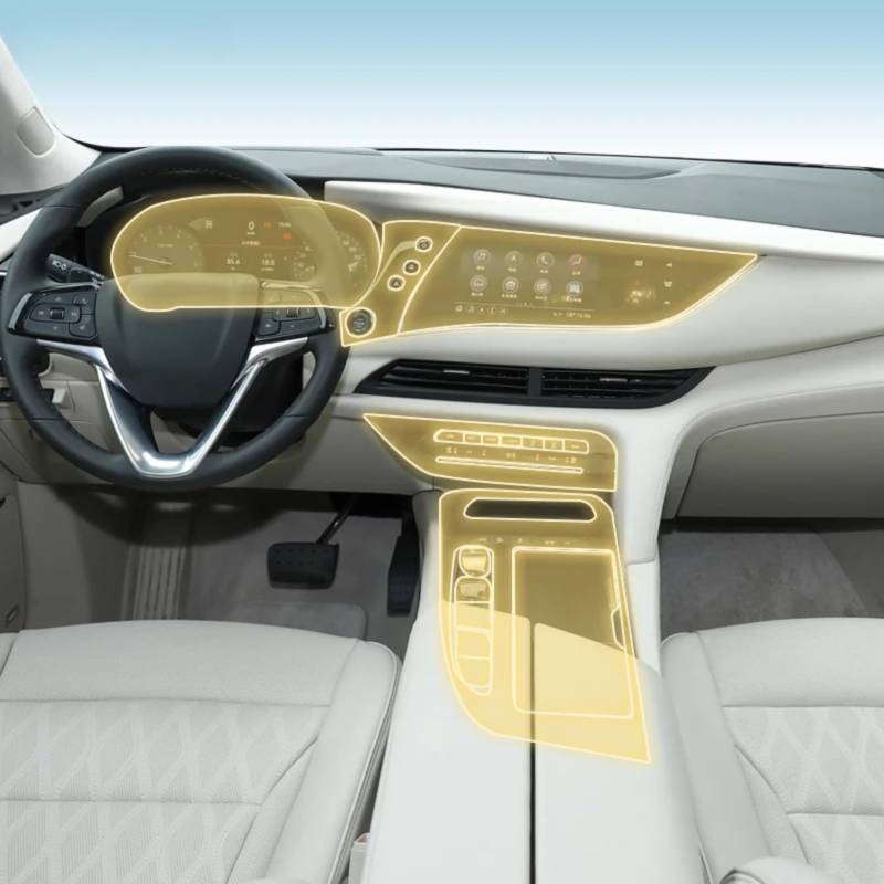 Kaecad Car Interior Film Dashboard Piano Board Shift Center Console Anti-Scratch Transparent TPU Protection Film, for Buick Enclave 2020-2025 (GPS Navigation Film) von Kaecad