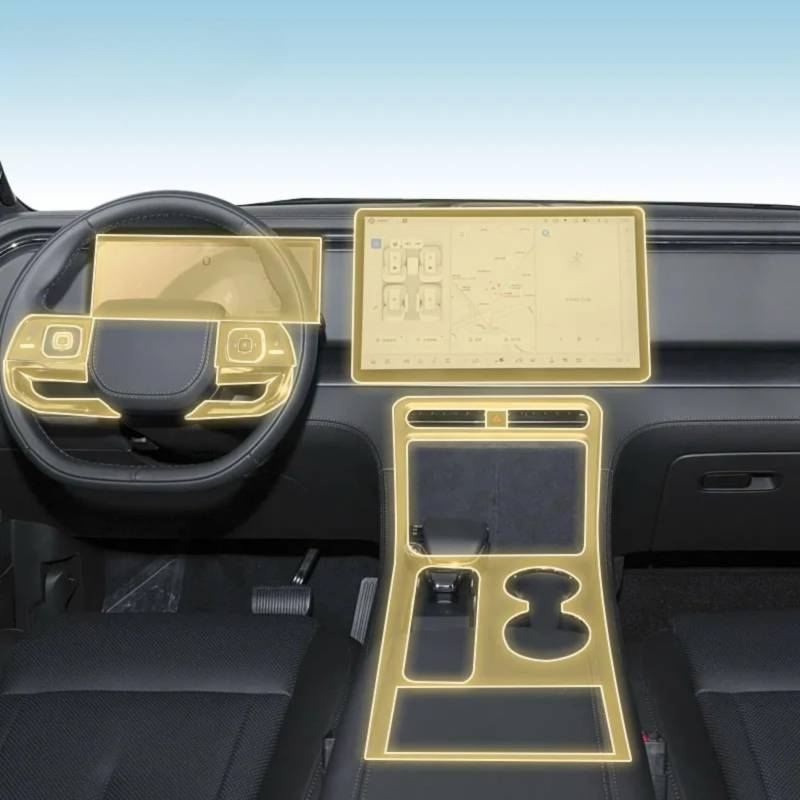 Kaecad Car Interior Film Dashboard Piano Board Shift Center Console Anti-Scratch Transparent TPU Protection Film, for Geely Gee 01 2023-2025 (GPS Navigator) von Kaecad