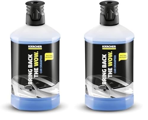 Kärcher Autoshampoo 3-in-1 RM 610 (1 l), höchste Reinigungseffizienz, Pflege und Schutz in einem Schritt (Packung mit 2) von Kärcher