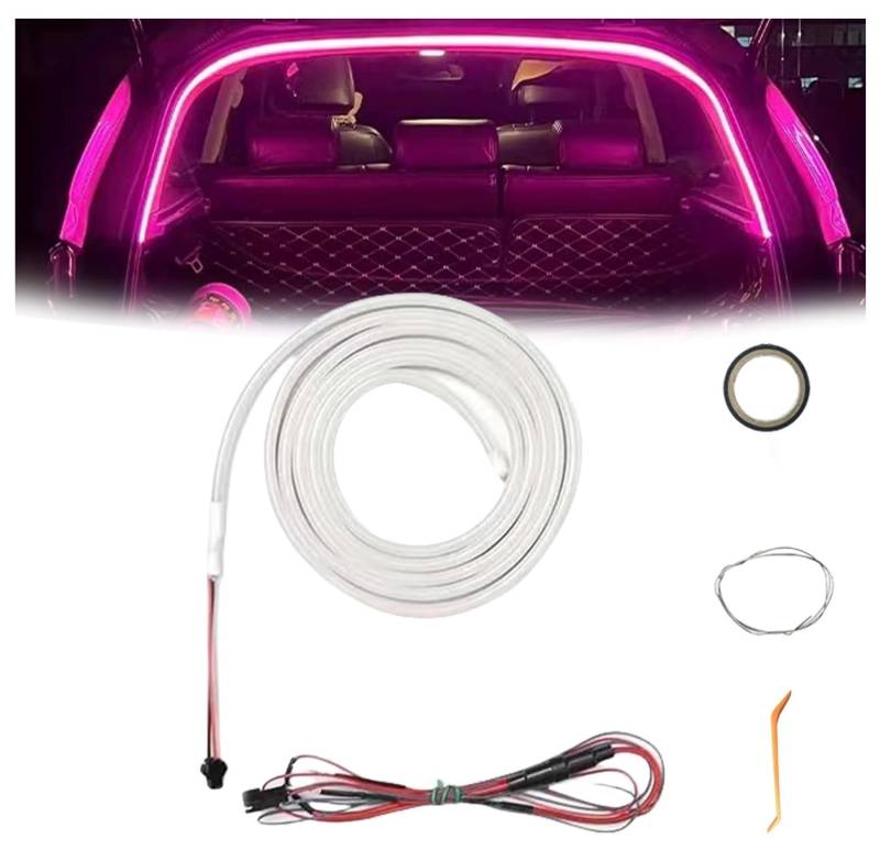 Kaezuy Kofferraum Lichtstreifen, Kofferraum LED Streifen, Dynamic Flowing Car Trunk Light Strip, Automatischer Sensor Tail Box Light Strip für Kofferraum Innenbeleuchtung Dekoration von Kaezuy