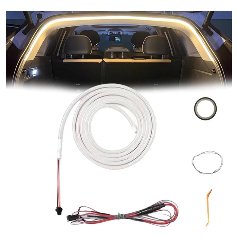 Kofferraum Lichtstreifen, Kofferraum LED Streifen, Dynamic Flowing Car Trunk Light Strip, Automatischer Sensor Tail Box Light Strip für Kofferraum Innenbeleuchtung Dekoration von Kaezuy