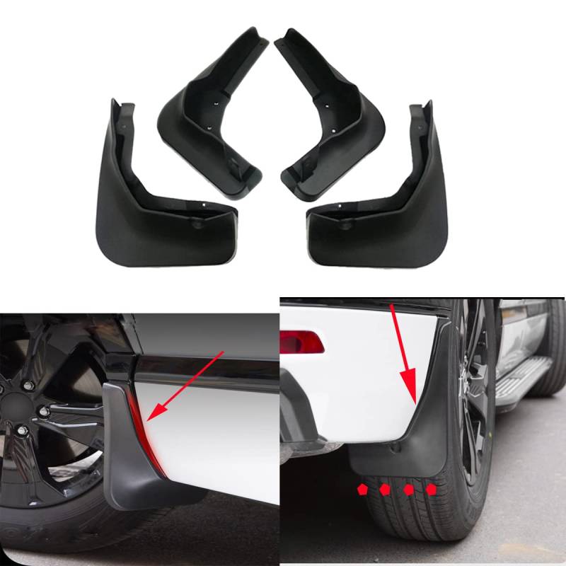 4 x Schmutzfänger, Auto-Schmutzfänger, Spritzschutz, Außenschutz, kompatibel mit Ford Focus MK3 Schrägheck 2012, 2013, 2014, 2015, 2016, 2017, 2018, Kotflügel, Schmutzfänger von Kaitian