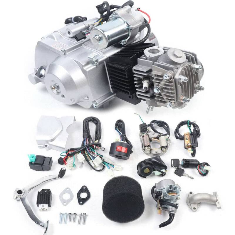 4 Takt ATV Motor Halbautomatisch 125cc Motor Engine Elektrostart Luftgekühlt Für ATV Go Kart Einzylinder Motor Luftgekühlt Elektrischer Start von Kaibrite