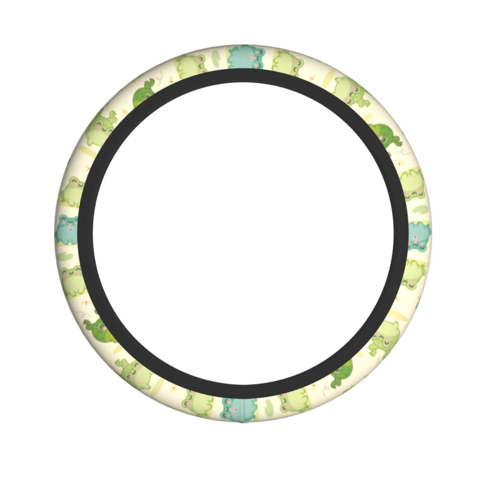 Lenkradbezug aus Neopren, Frosch, universal, passend für 38,1 cm (15 Zoll) große Autos, SUVs, Vans, rutschfester Schutz für Auto und LKW von Kaifanee