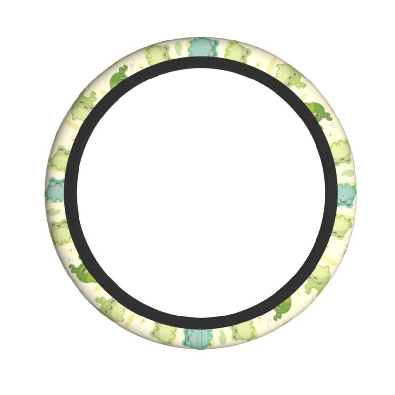 Lenkradbezug aus Neopren, Frosch, universal, passend für 38,1 cm (15 Zoll) große Autos, SUVs, Vans, rutschfester Schutz für Auto und LKW von Kaifanee