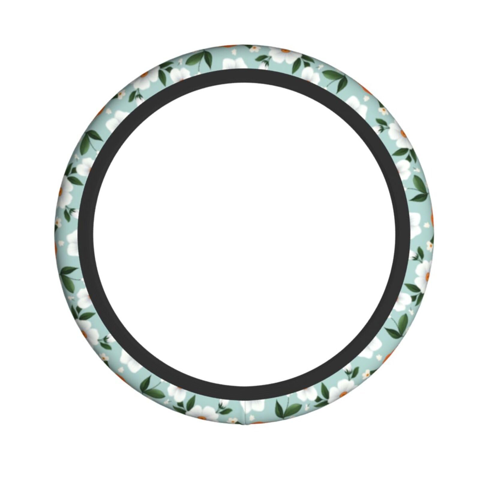Neopren-Lenkradbezug, Blumen, botanische Pflanze, Universal-Lenkradbezug, passend für 38,1 cm (15 Zoll) große Autos, SUVs, Vans, rutschfester Schutz für Autos und LKWs von Kaifanee