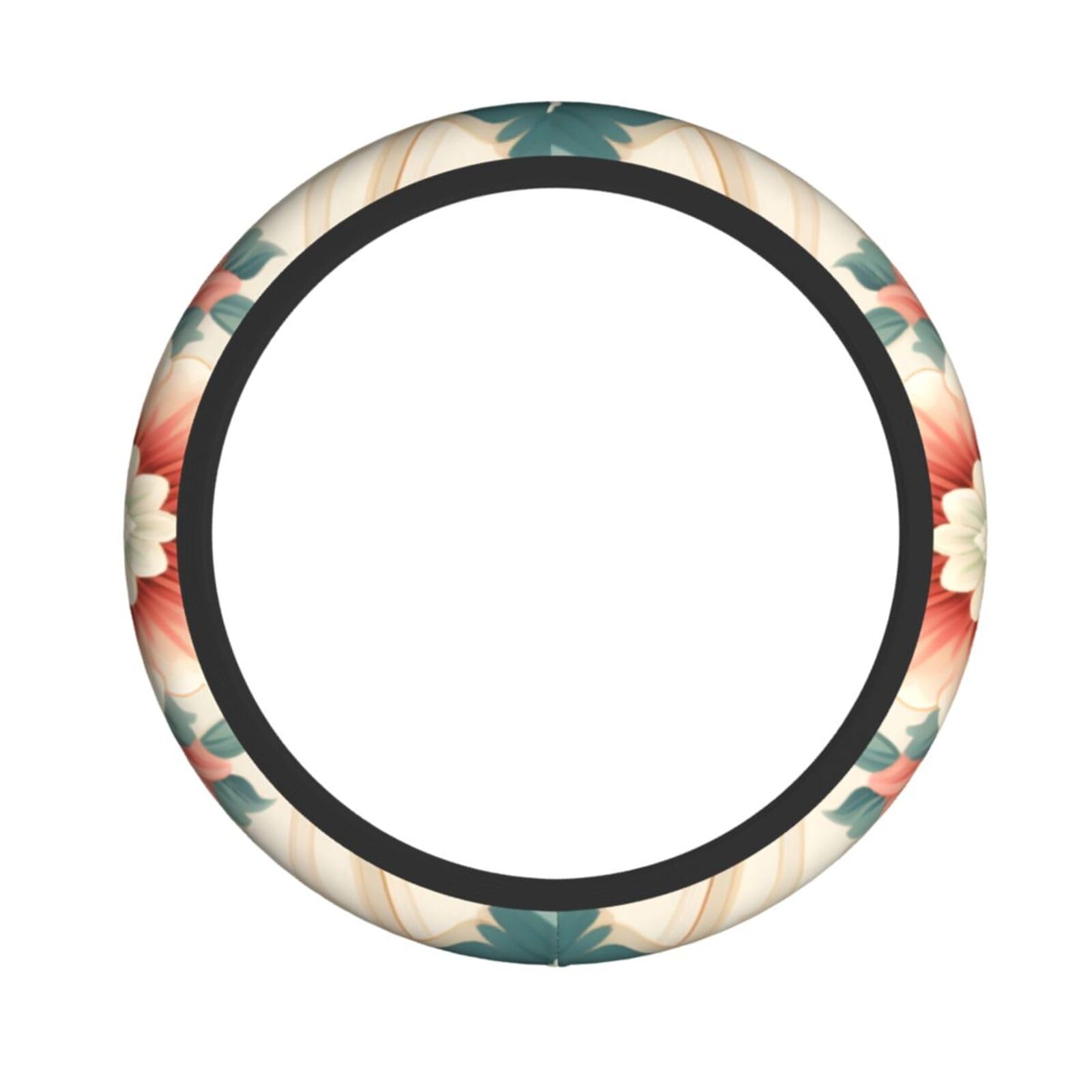 Neopren-Lenkradbezug, Bohemian-Stil, Tribal-Blumenmuster, Universal-Lenkradbezug, passend für 38,1 cm (15 Zoll) große Autos, SUVs, Vans, rutschfester Auto-LKW-Schutz von Kaifanee