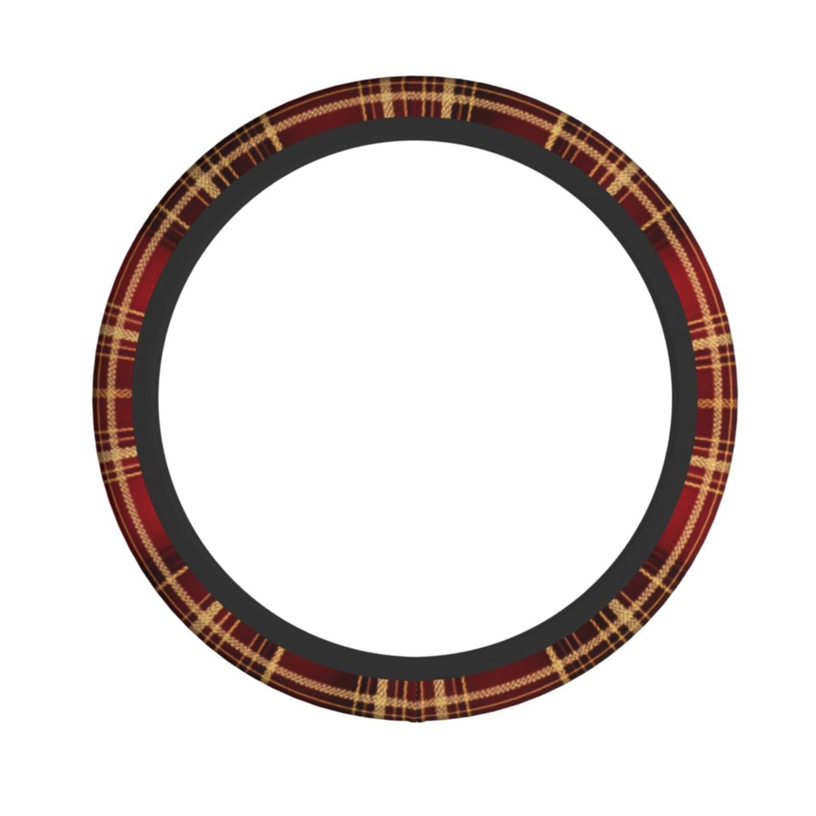Neopren-Lenkradbezug, Büffelkaro-Design, Universal-Lenkradbezug, passend für 38,1 cm (15 Zoll) große PKW, SUV, Vans, rutschfester Schutz für Pkw und LKW von Kaifanee