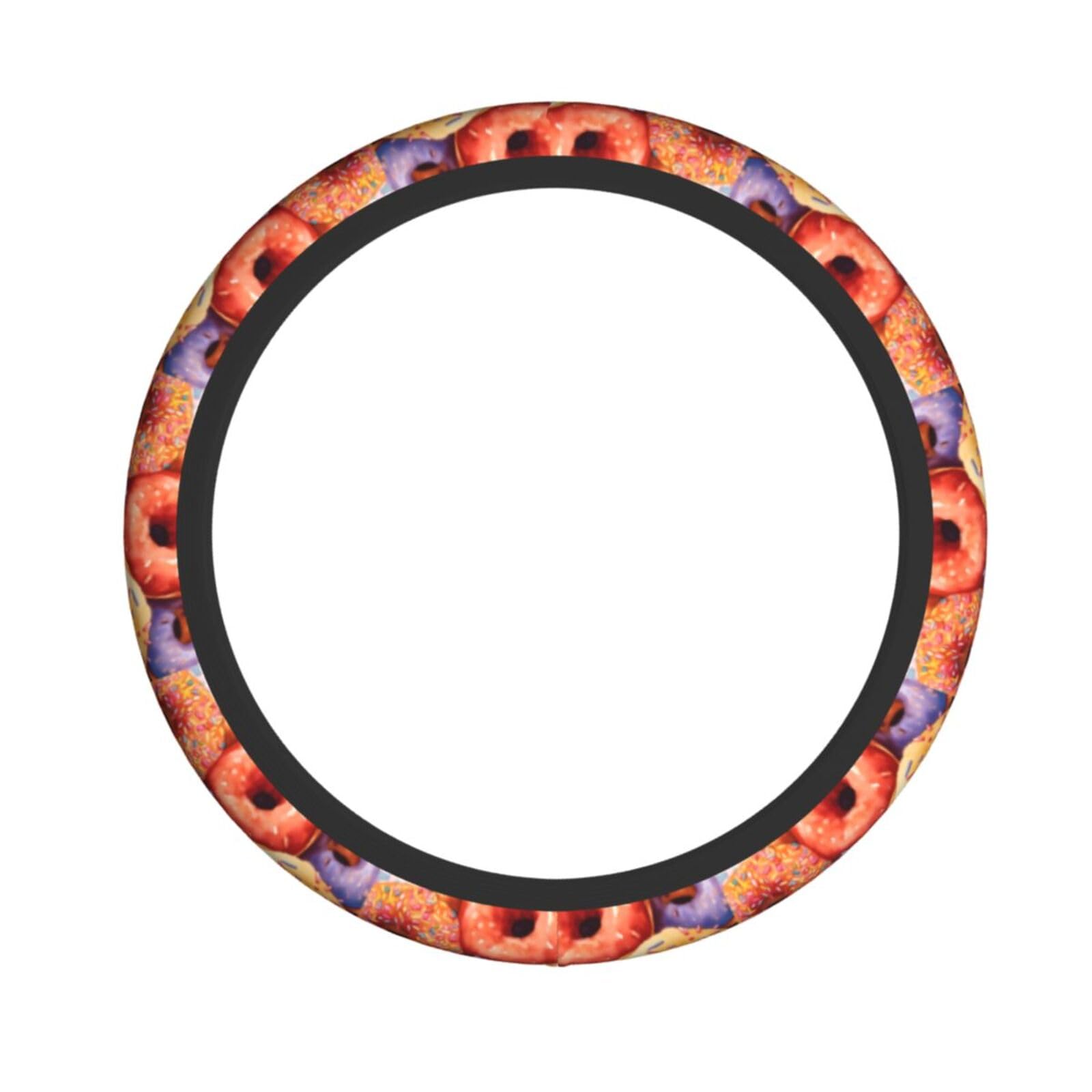 Neopren-Lenkradbezug, Donut-Ölgemälde, Universal-Lenkradbezug, passend für 38,1 cm große Autos, SUVs, Vans, rutschfester Schutz für Autos und LKWs von Kaifanee
