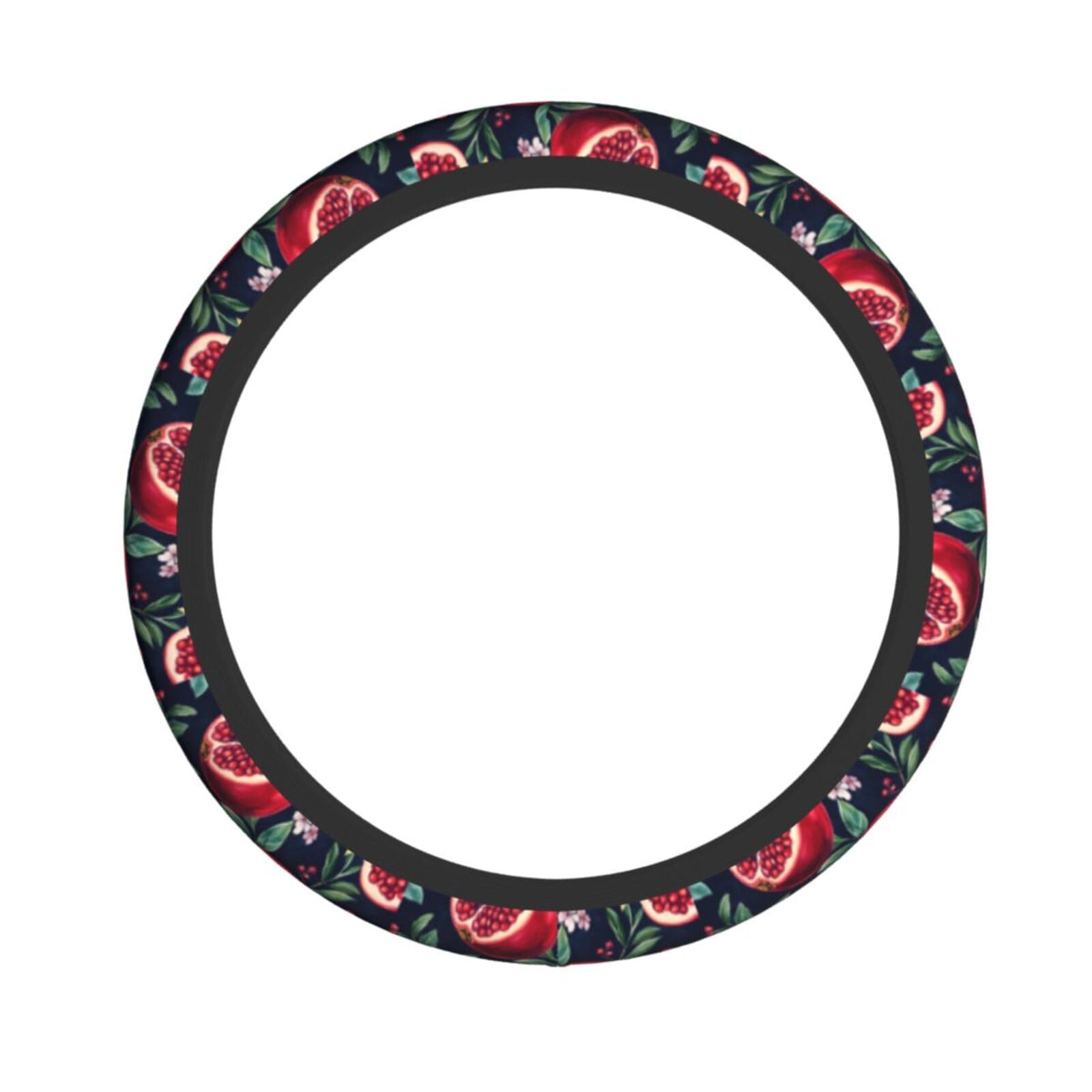 Neopren-Lenkradbezug, Granatapfel-Frucht-Universal-Lenkradbezug, passend für 38,1 cm (15 Zoll) große Autos, SUVs, Vans, rutschfester Auto-LKW-Schutz von Kaifanee