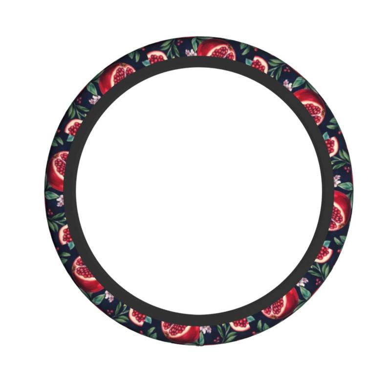 Neopren-Lenkradbezug, Granatapfel-Frucht-Universal-Lenkradbezug, passend für 38,1 cm (15 Zoll) große Autos, SUVs, Vans, rutschfester Auto-LKW-Schutz von Kaifanee