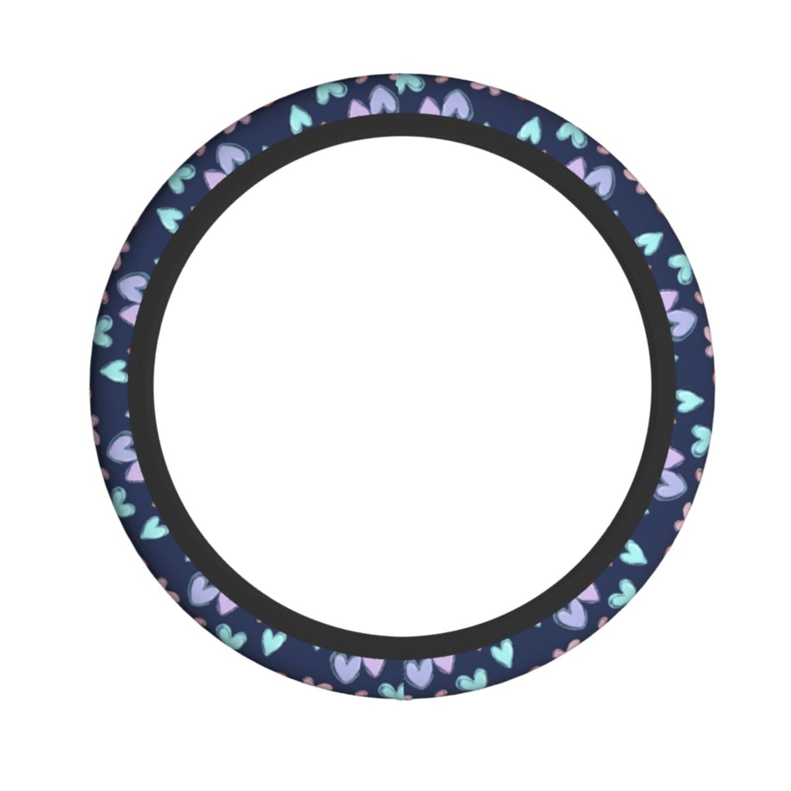 Neopren-Lenkradbezug, Liebesherzen, Universal-Lenkradbezug, passend für 38,1 cm (15 Zoll) große Autos, SUVs, Vans, rutschfester Auto-Lkw-Schutz von Kaifanee