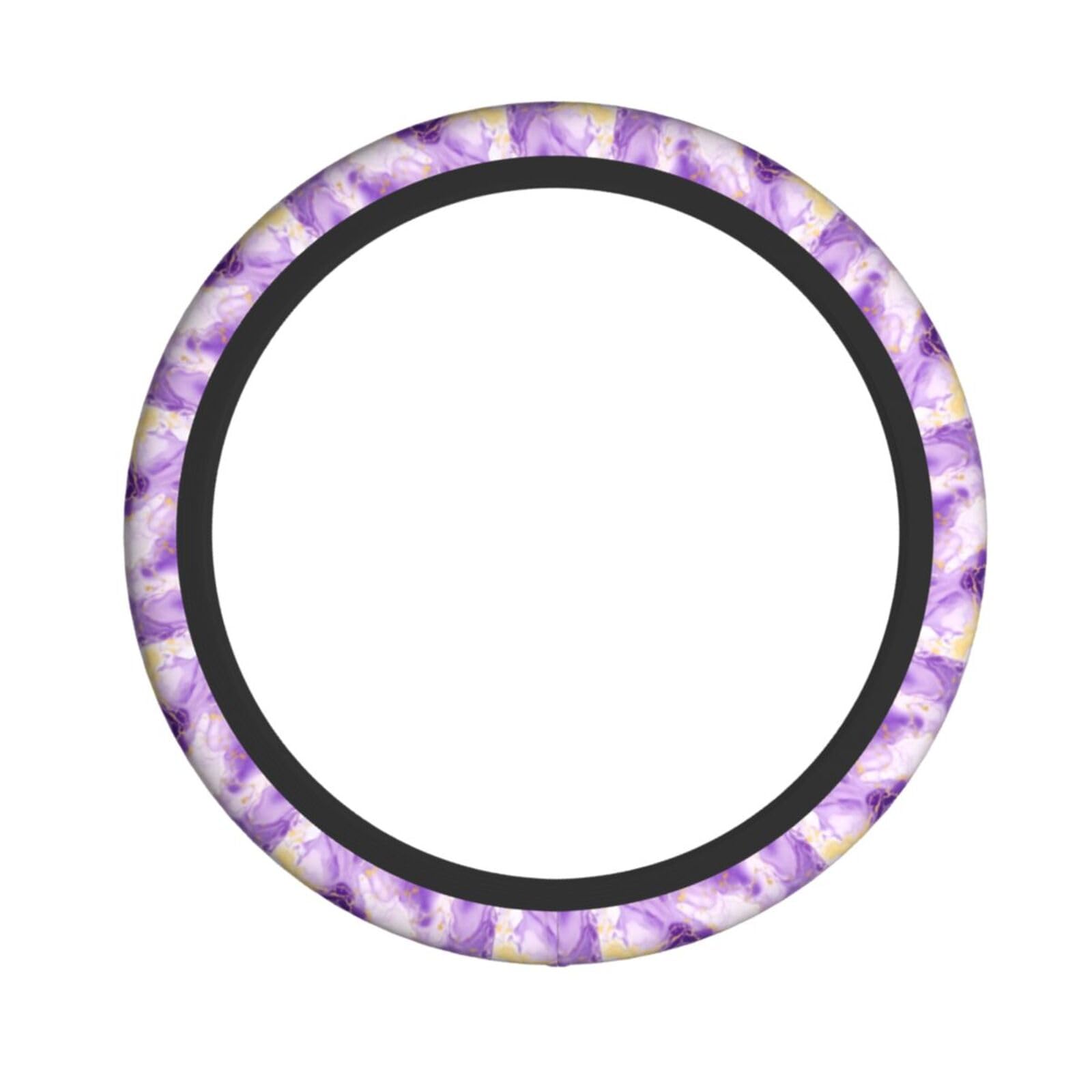 Neopren-Lenkradbezug, Murmeln, Violett, Universal-Lenkradbezug, passend für 38,1 cm (15 Zoll) große Autos, SUVs, Vans, rutschfester Schutz für Auto und LKW von Kaifanee