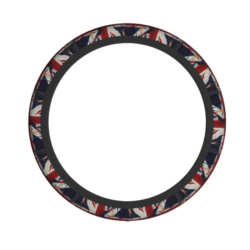 Neopren-Lenkradbezug, Retro-Lenkradbezug, Motiv: Union Jack-Flaggen, Universal-Lenkradbezug, passend für 38,1 cm (15 Zoll) große Autos, SUVs, Vans, rutschfester Schutz für Autos und LKW von Kaifanee