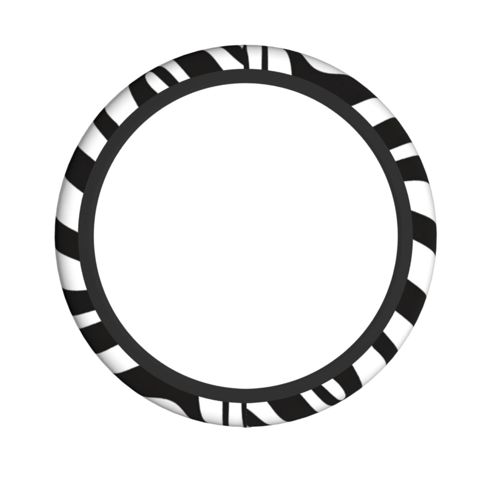 Neopren-Lenkradbezug, Schwarz und Weiß, Zebra-Tierhaut-Muster, Universal-Lenkradbezug, passend für 38,1 cm (15 Zoll) große Autos, SUVs, Vans, rutschfester Auto-Lkw-Schutz von Kaifanee