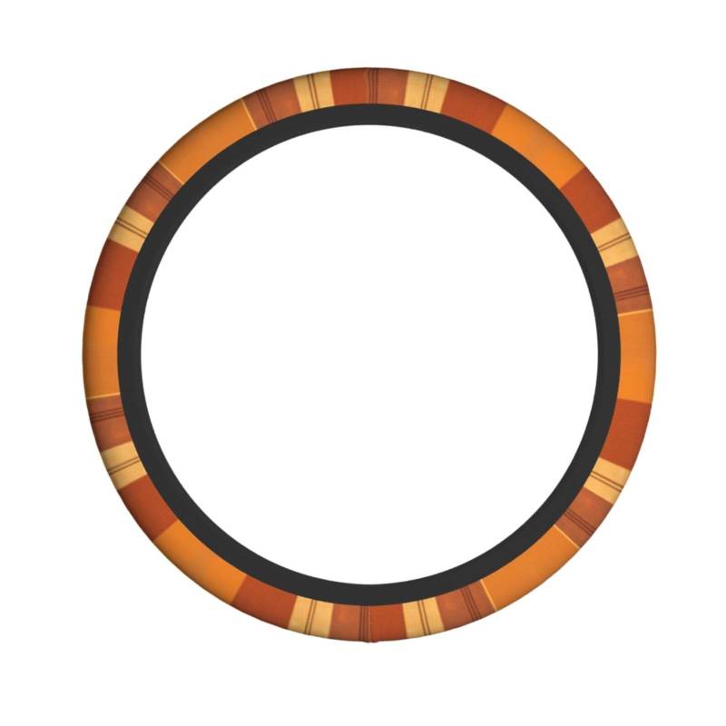 Neopren-Lenkradbezug, braunes Gitter, Universal-Lenkradbezug, passend für 38,1 cm (15 Zoll) große Autos, SUVs, Vans, rutschfester Auto-Lkw-Schutz von Kaifanee