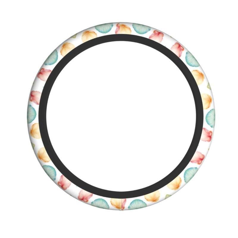 Neopren-Lenkradbezug, bunte Muscheln, Ozean, Meer, Strand, Universal-Lenkradbezug, passend für 38,1 cm (15 Zoll) große Autos, SUVs, Vans, rutschfester Auto-Lkw-Schutz von Kaifanee