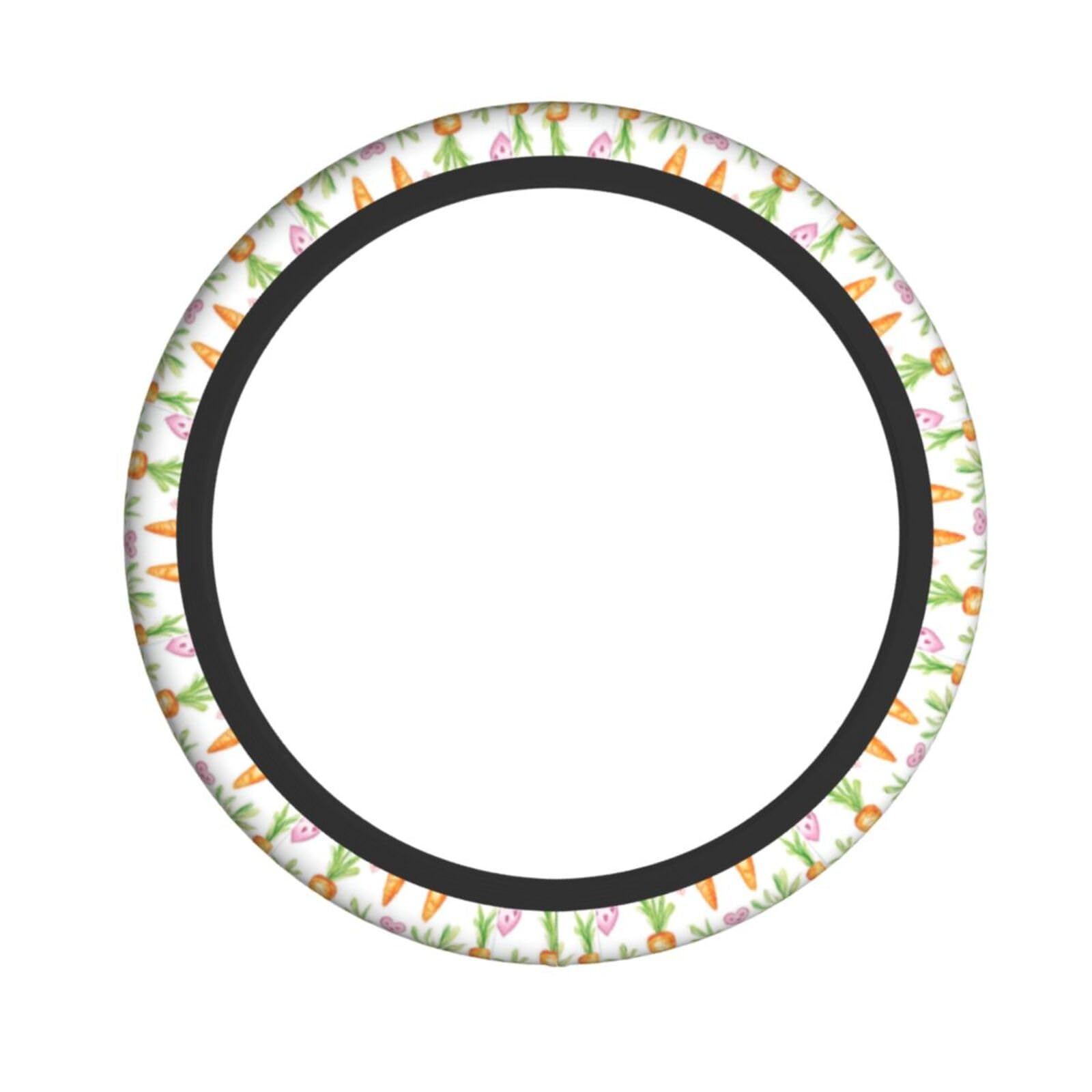 Neopren-Lenkradbezug, karottenrosa Herzen, Universal-Lenkradbezug, passend für 38,1 cm (15 Zoll) große Autos, SUVs, Vans, rutschfester Auto-LKW-Schutz von Kaifanee