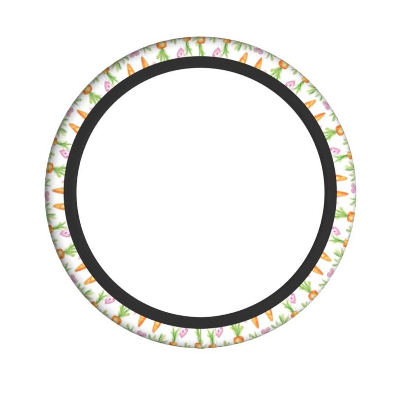 Neopren-Lenkradbezug, karottenrosa Herzen, Universal-Lenkradbezug, passend für 38,1 cm (15 Zoll) große Autos, SUVs, Vans, rutschfester Auto-LKW-Schutz von Kaifanee