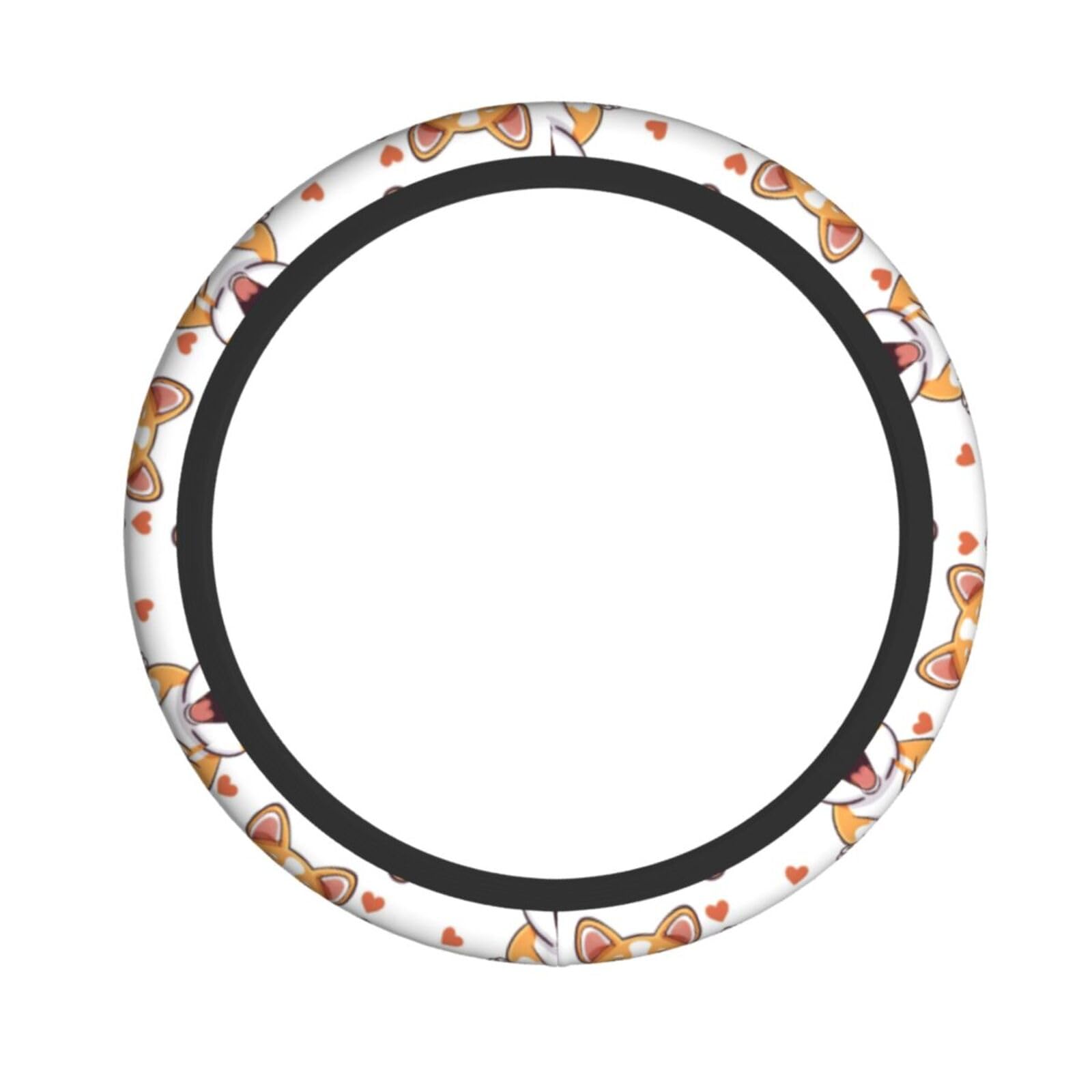Neopren-Lenkradbezug, niedlicher Corgi-Hund, Universal-Lenkradbezug, passend für 38,1 cm (15 Zoll) große Autos, SUVs, Vans, rutschfester Auto-Lkw-Schutz von Kaifanee