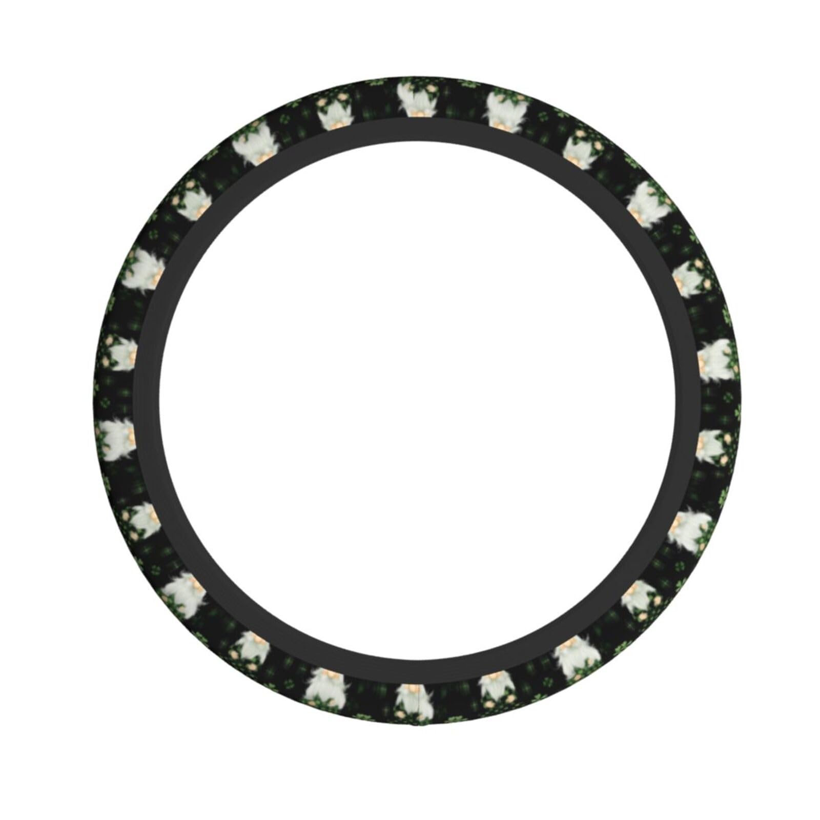 Neopren-Lenkradbezug, niedlicher Zwerg, Büffel, kariert, Universal-Lenkradbezug, passend für 38,1 cm (15 Zoll) große Autos, SUVs, Vans, rutschfester Auto-Lkw-Schutz von Kaifanee