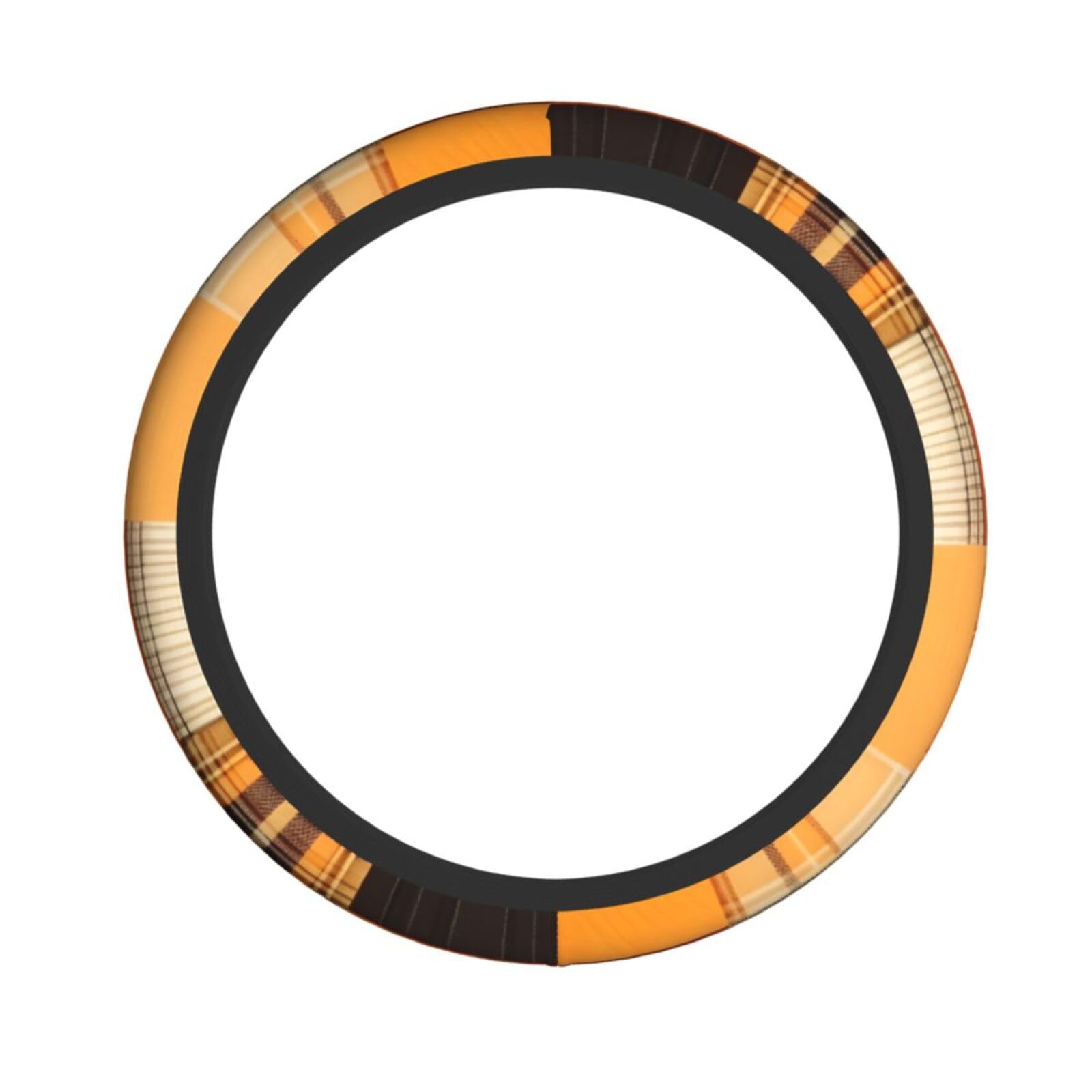 Neopren-Lenkradbezug, orangefarbenes Gitter, Universal-Lenkradbezug, passend für 38,1 cm (15 Zoll) große Autos, SUVs, Vans, rutschfester Auto-Lkw-Schutz von Kaifanee