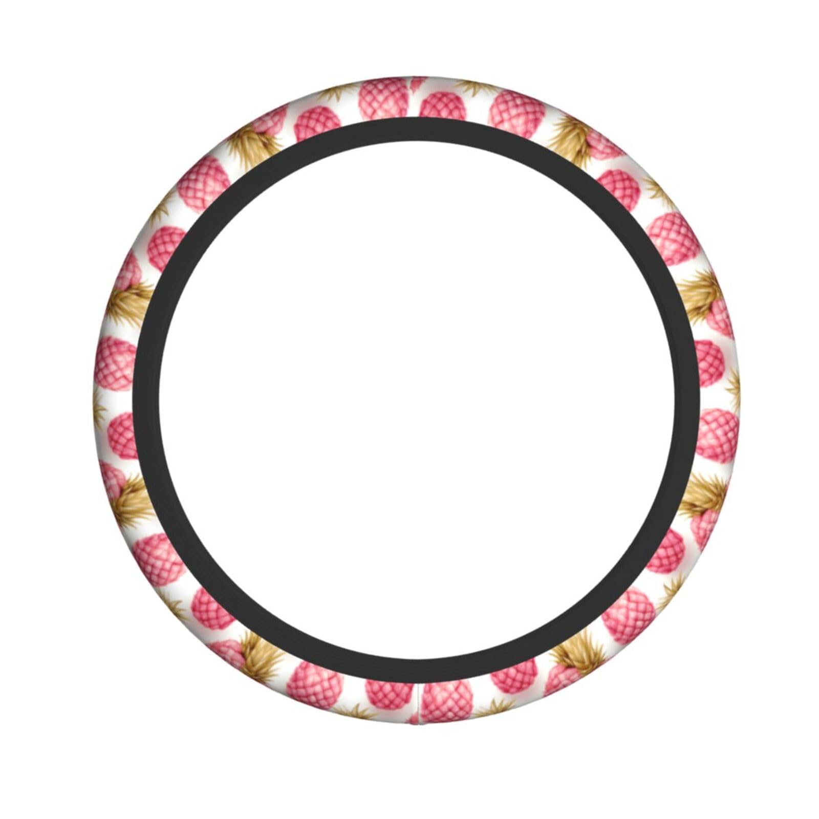 Neopren-Lenkradbezug, rosa Ananas, Universal-Lenkradbezug, passend für 38,1 cm (15 Zoll) große Autos, SUVs, Vans, rutschfester Auto-Lkw-Schutz von Kaifanee