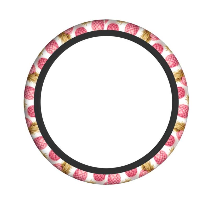 Neopren-Lenkradbezug, rosa Ananas, Universal-Lenkradbezug, passend für 38,1 cm (15 Zoll) große Autos, SUVs, Vans, rutschfester Auto-Lkw-Schutz von Kaifanee