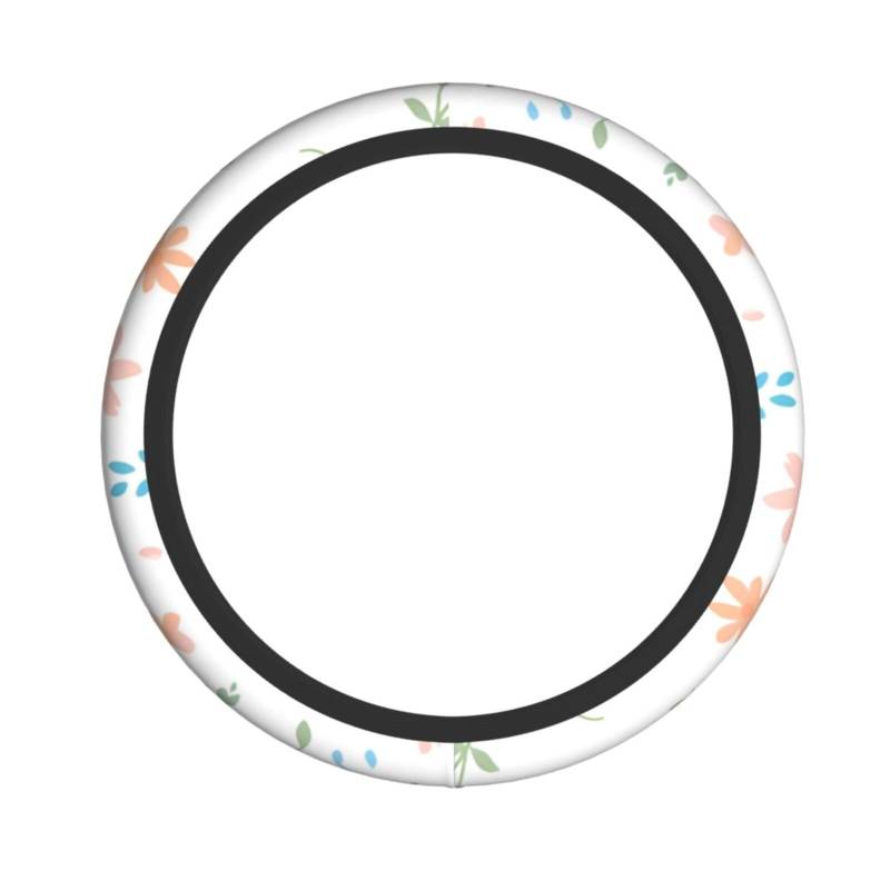 Neopren-Lenkradbezug, rosa Blumenfragmente, Universal-Lenkradbezug, passend für 38,1 cm (15 Zoll) große Autos, SUVs, Vans, rutschfester Auto-Lkw-Schutz von Kaifanee