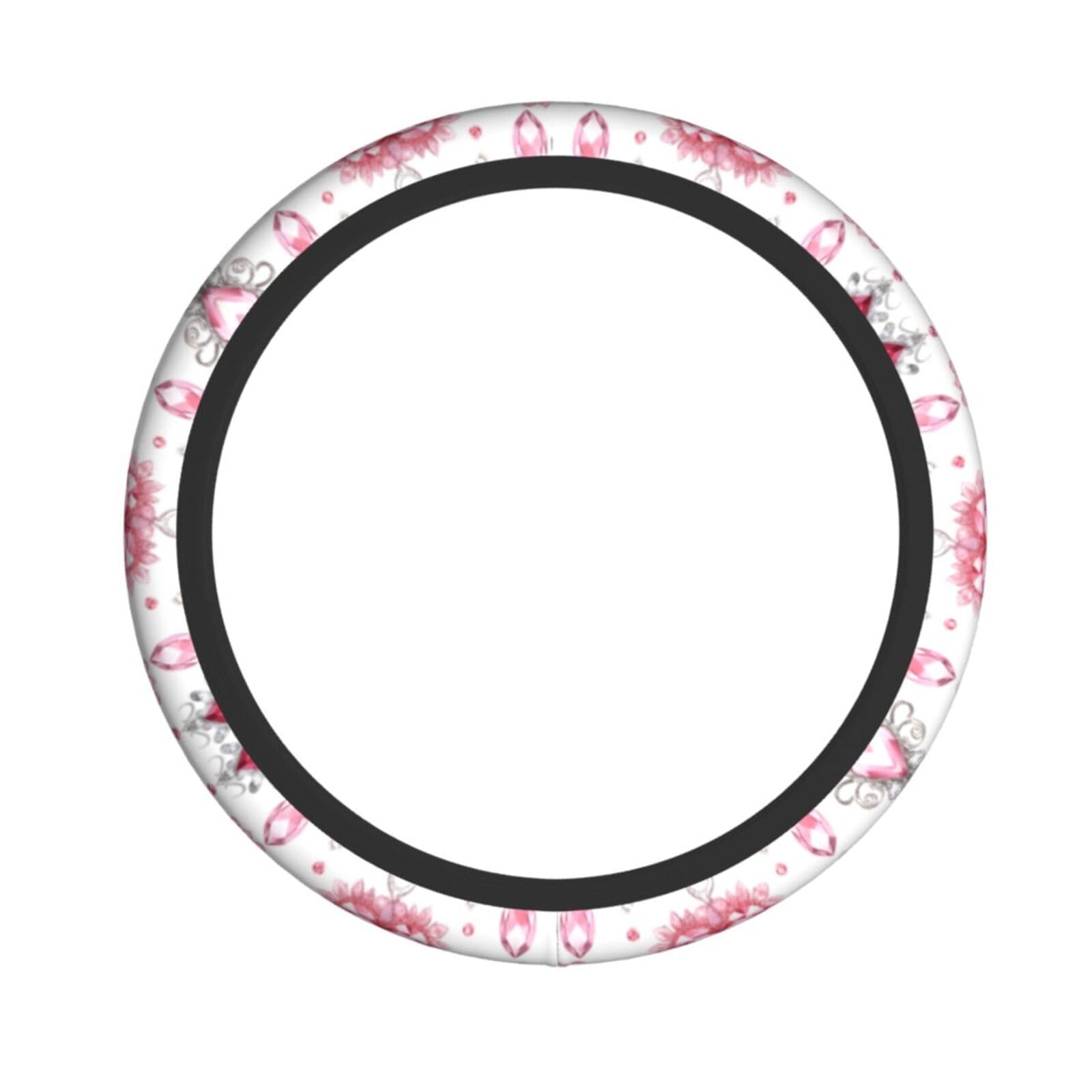 Neopren-Lenkradbezug, rosa Diamanten, romantisch, Universal-Lenkradbezug, passend für 38,1 cm (15 Zoll) große Autos, SUVs, Vans, rutschfester Auto-Lkw-Schutz von Kaifanee