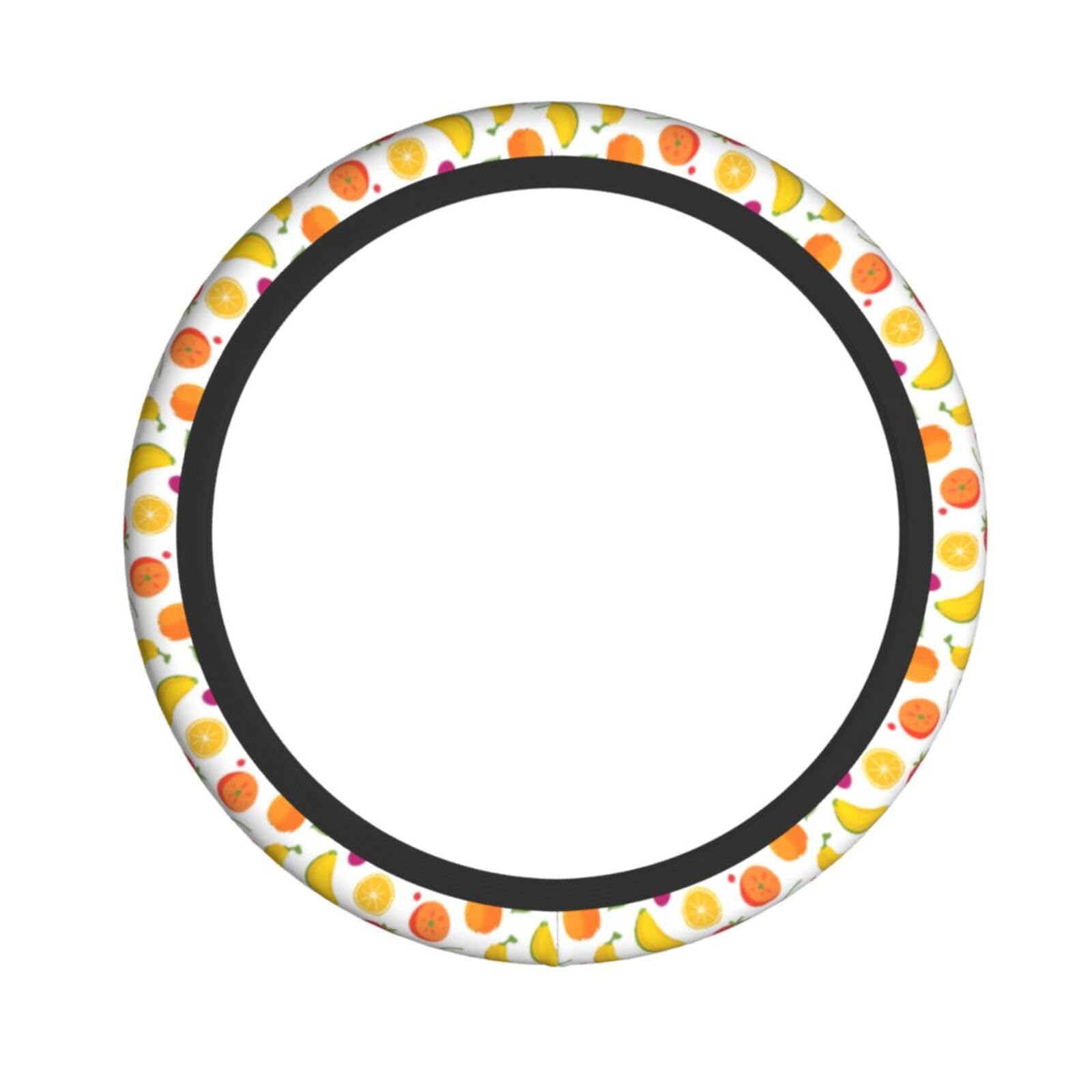 Neopren-Lenkradbezug, viele Früchte, bedruckt, Universal-Lenkradbezug, passend für 38,1 cm (15 Zoll) große Autos, SUVs, Vans, rutschfester Auto-Lkw-Schutz von Kaifanee