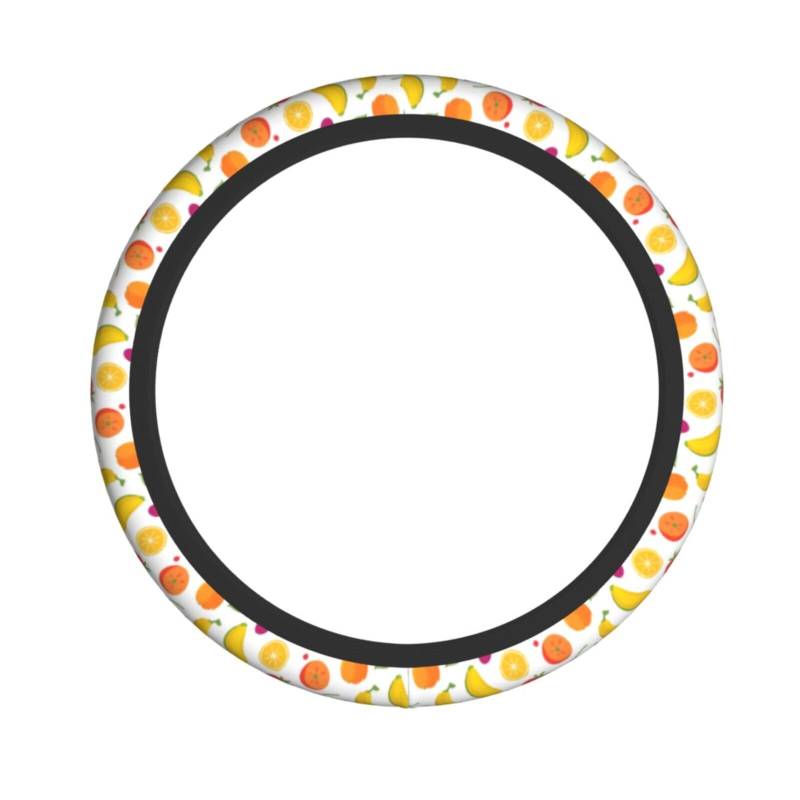 Neopren-Lenkradbezug, viele Früchte, bedruckt, Universal-Lenkradbezug, passend für 38,1 cm (15 Zoll) große Autos, SUVs, Vans, rutschfester Auto-Lkw-Schutz von Kaifanee