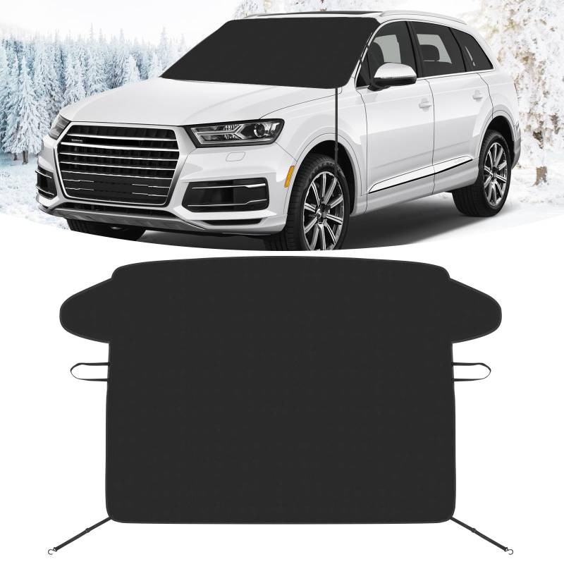 Kairiyard Windschutzscheibe Abdeckung für EIS und Schnee, 600D Oxford Fabric Windschutzscheibe Abdeckung schützt vor Schnee, EIS und Frost Winter Windschutzscheibe Schnee Abdeckung für Auto LKW SUV. von Kairiyard