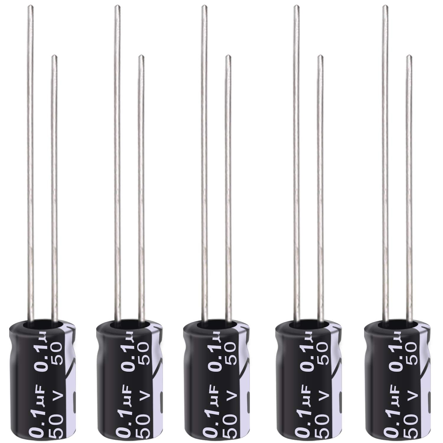 Kaiserberg 0.1µF 50V Aluminium Radial Elektrolytkondensatoren 0.1uF ELKO (5 Stück) – Zuverlässige Performance für DIY & Reparatur von Kaiserberg