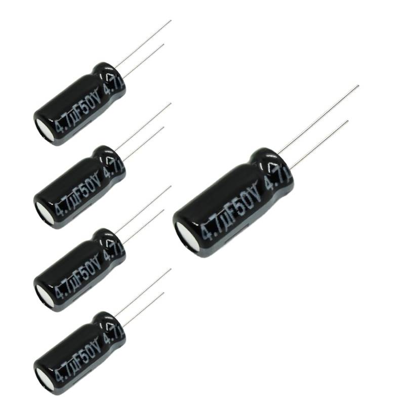Kaiserberg 4.7µF 50V Aluminium Radial Elektrolytkondensatoren 4.7uF ELKO (5 Stück) – Robuste & langlebige Konstruktion von Kaiserberg