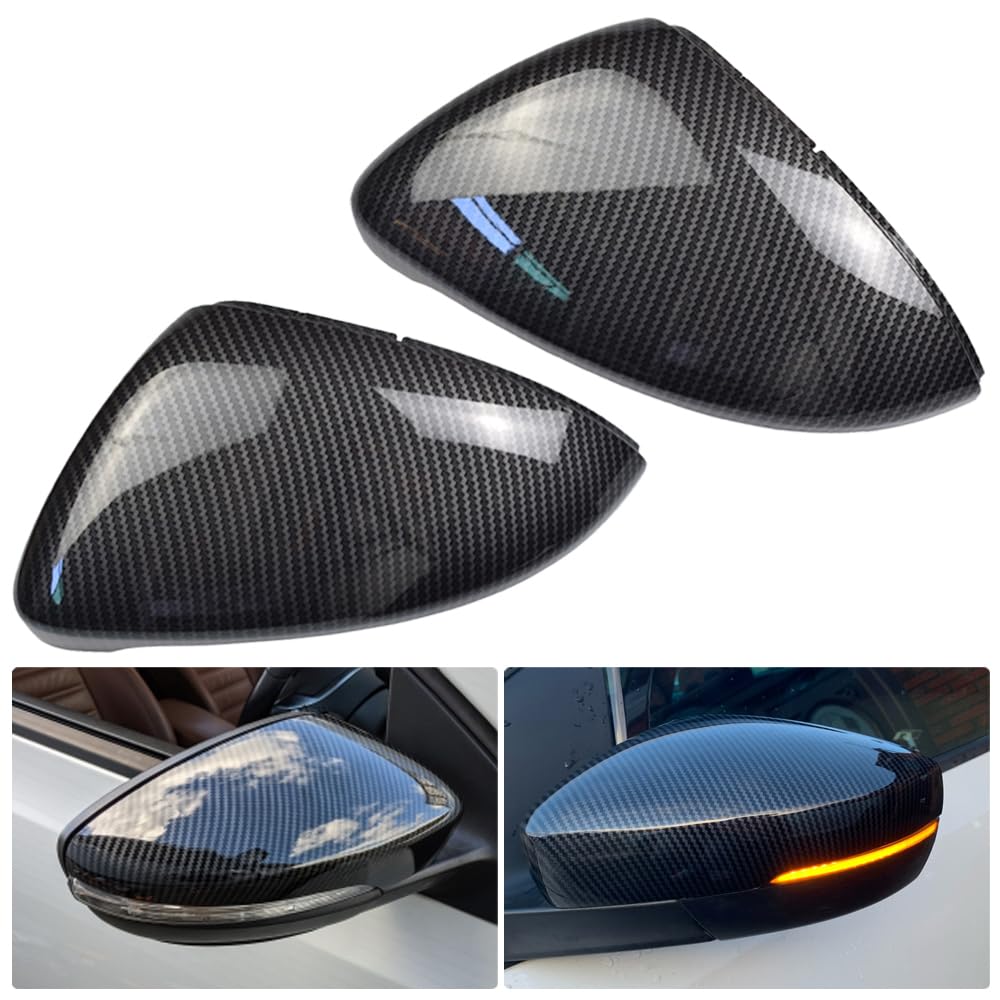 Kakulkomen 1 Paia Rückspiegel Abdeckung links und rechts für V-W Golf MK7 7.5 GTI 7 Golf 7 R (Kohlefaser) von Kakulkomen