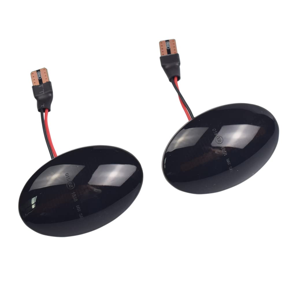 Kakulkomen LED-Seitenmarkierung, transparent, Blinker, Ersatz für Opel für Corsa B C für Astra F Combo B C für Meriva A (rauchschwarz) von Kakulkomen