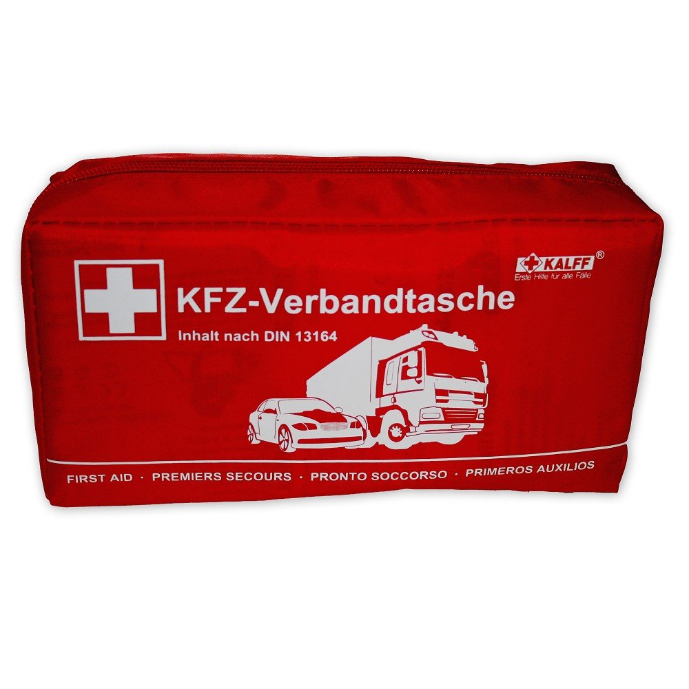 KALFF 7151 KFZ-Verbandtasche DIN Standard DIN 13164 mit Erste-Hilfe Broschüre von Kalff