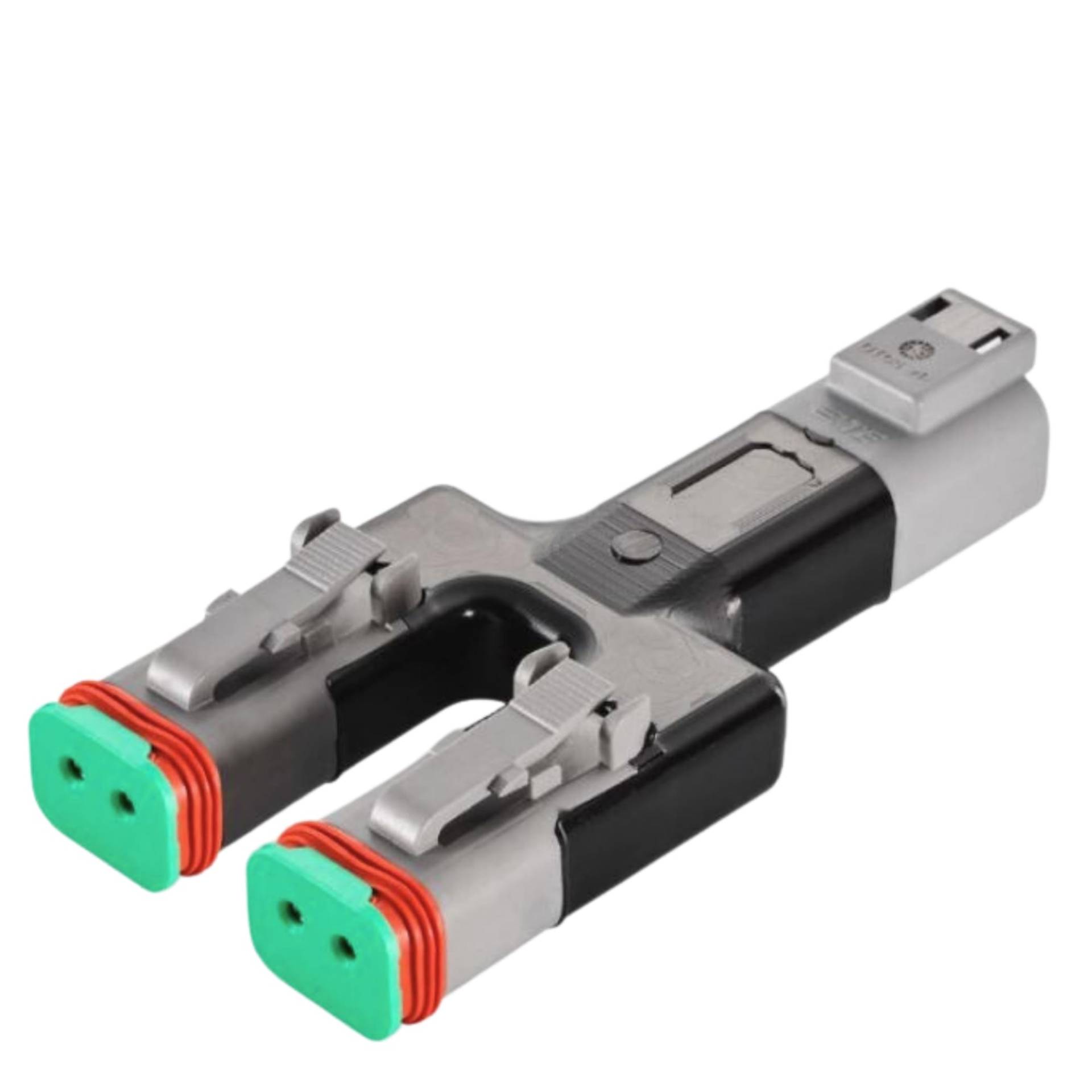 Kalitec Y-Verteiler DT06-2S/DT04-2P 2 polig I Y-Splitter I graues Gehäuse I Y Adapter 2-Wege I IP69K I Y-Abzweigverbinder von Kalitec