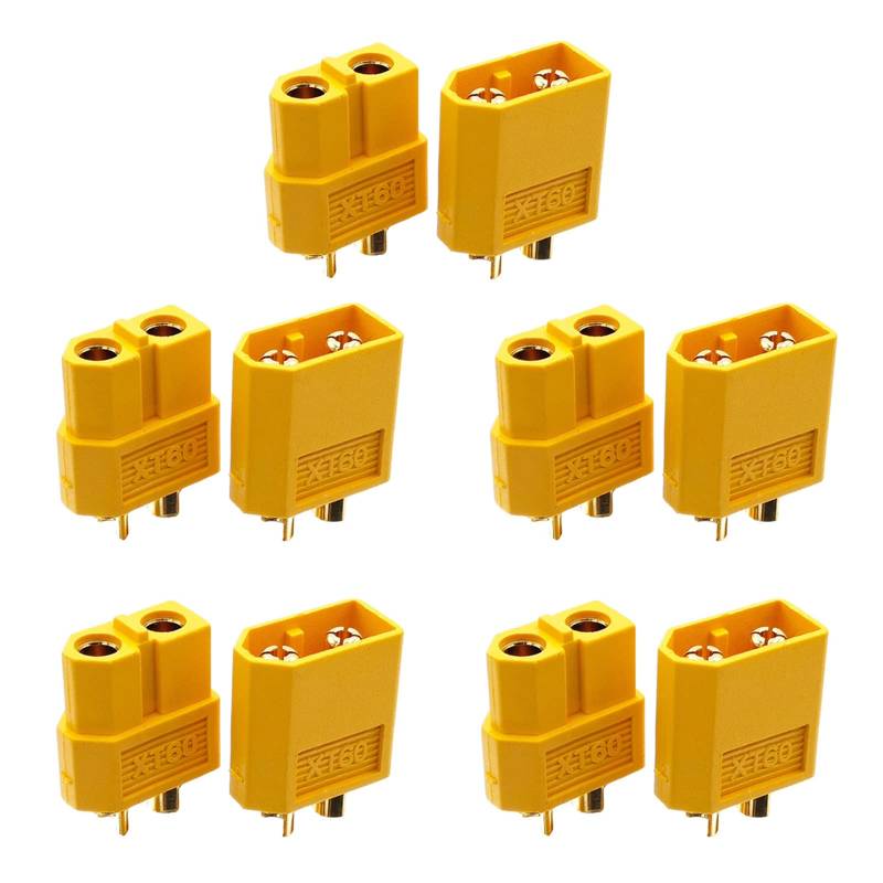 XT60 XT-60 Stecker-Buchsenstecker für Batterie-Quadcopter-Multicopter, 10 Stück von Kalttoy