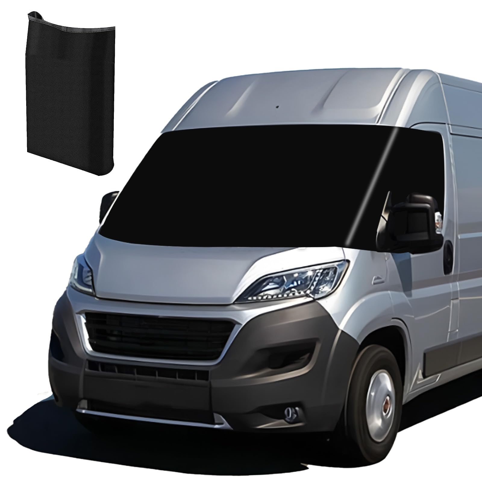 Frontscheibenabdeckung, 600D Oxford Verdunkelung Wasserdicht Auto Windschutzscheibe Abdeckung für Ducato, Frontscheibe Abdeckung Blackout Sonnenschutz Frontscheibe Wrap Cover für Ducato 2006 + Frontscheibenabdeckung, 600D Oxford Verdunkelung Wasserdicht Auto Windschutzscheibe Abdeckung für Ducato, Frontscheibe Abdeckung Blackout Sonnenschutz Frontscheibe Wrap Cover für Ducato 2006 + von Kamanan