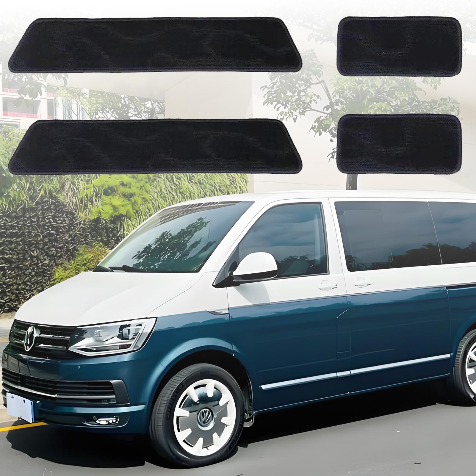 Teppiche Fußmatten 4 teilig Einstieg Trittstufen kompatibel für VW T5 T6 T6.1 Ersatz,Teppichbodenmatte, Camping Wohnmobil Einstiegs-Teppichmatte,Strapazierfähige Eingangstürmatte Teppiche Fußmatten 4 teilig Einstieg Trittstufen kompatibel für VW T5 T6 T6.1 Ersatz,Teppichbodenmatte, Camping Wohnmobil Einstiegs-Teppichmatte,Strapazierfähige Eingangstürmatte von Kamanan