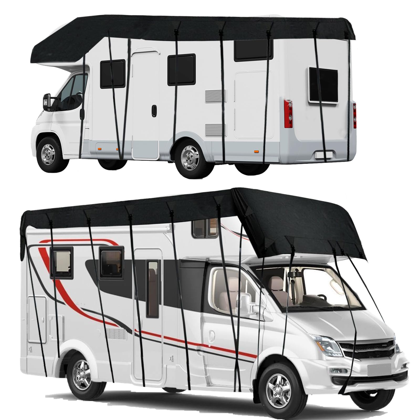 Wetterfeste Wohnmobilabdeckungen,Kamanan Wohnmobil Caravan Cover Hochwertige Wohnmobil Schutzhülle Wohnmobil Caravan Cover(7.5mX3m)Caravaning-Zubehör, UV-Schutz, Sonnenschutz, Schnee- und Frostschutz von Kamanan