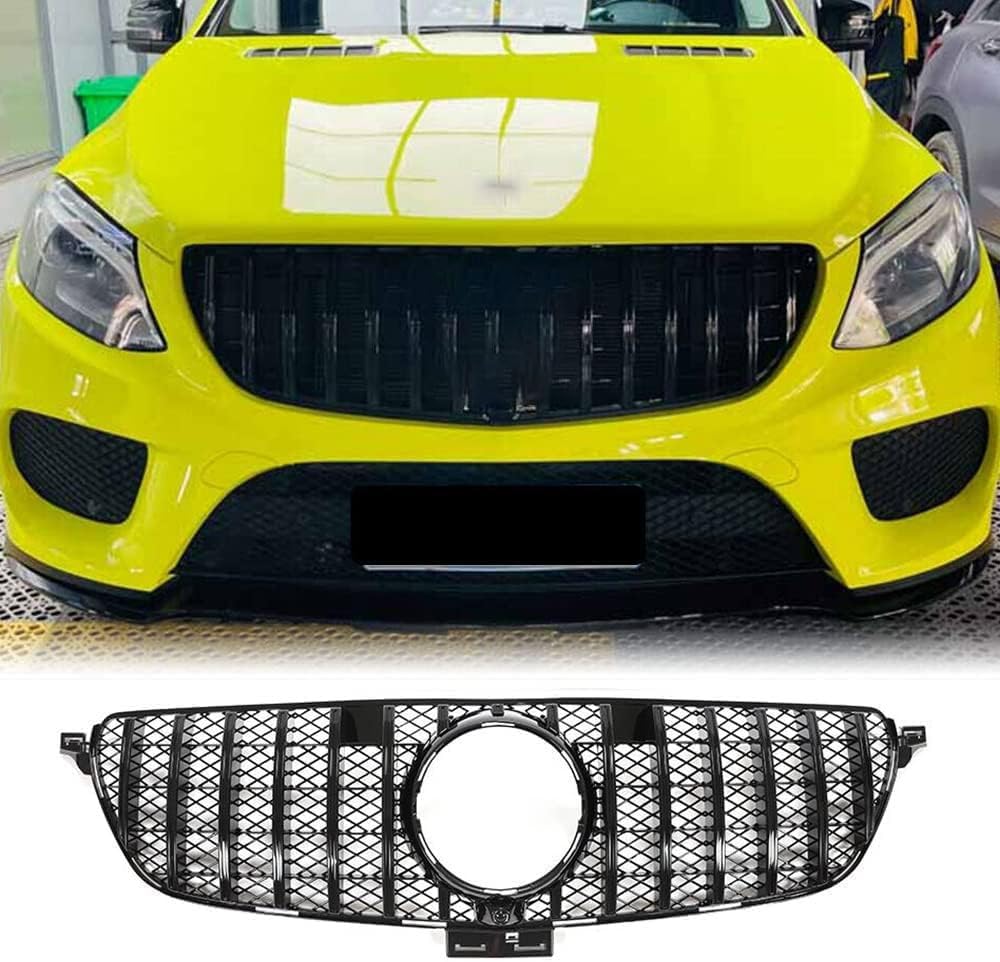 Auto Front Kühlergrille für Mercedes Benz GLE Class W166 GLE350 GLE400 GLE43 GLE63 AMG 2015-2019 Auto Frontstoßstange Grilles Renngrill Styling Zubehör von KanaAt