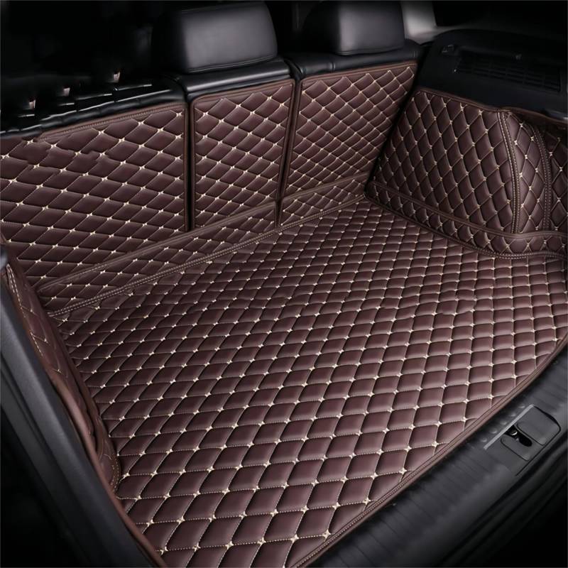 Auto Leder Kofferraummatten für BMW X1 (U11) 2022 2023 2024 Vollabdeckung Kofferraumwanne Cargo Schutzmatte Innenraum ZubehöR, Brown Style von KanaAt