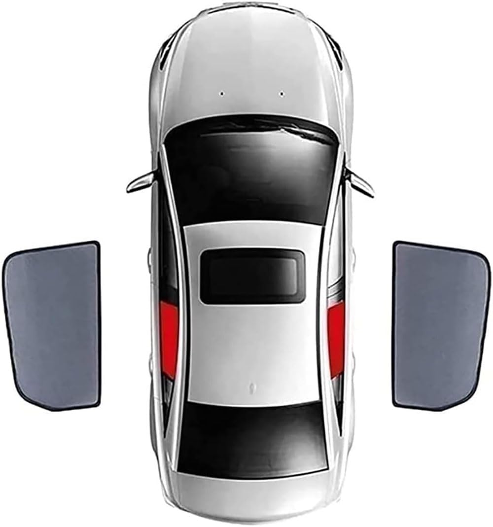 Auto-Sonnenschutz für Mazda 2 Hatchback 2014-2018 Seitenscheibe Magnetische UV-Schutz Wärmeisoliert Schutz der Privatsphäre,2PCS-Rear von KanaAt