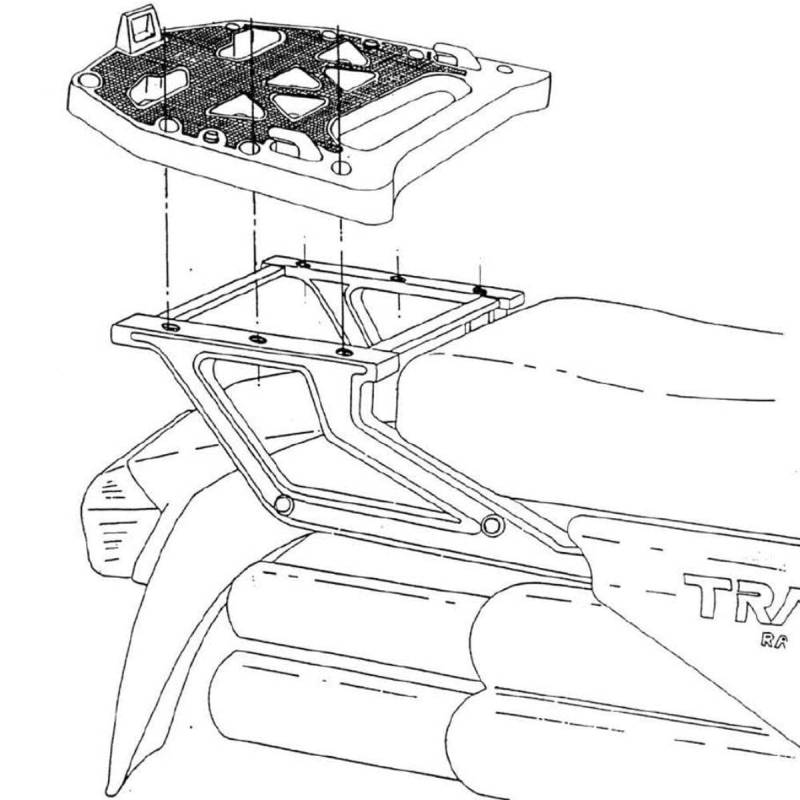 Kappa Piaster Rückseite Specifica Per Bauletto Monokey Honda Transalp 600 '88/' 96 von Kappa