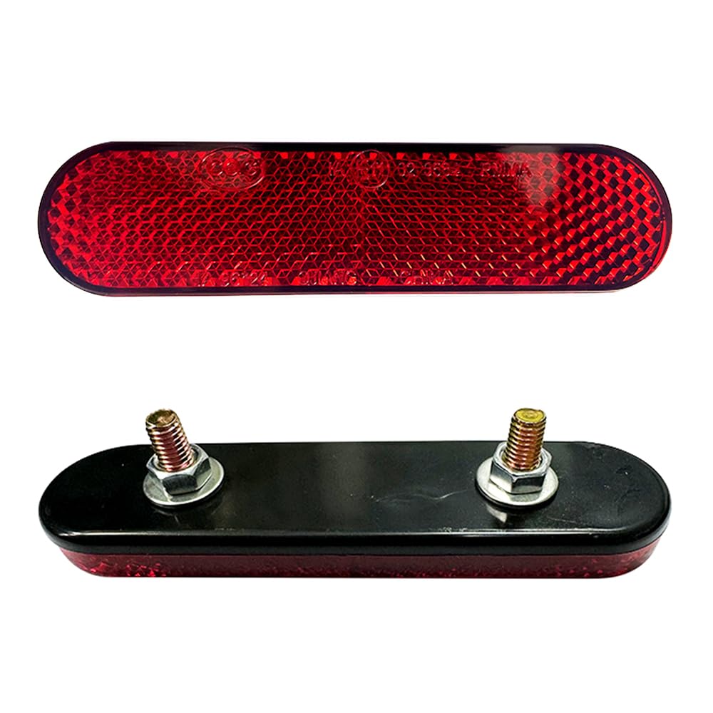 Kardne 2 Pcs Motorrad Fahrrad Reflektoren, Rückleuchte Beleuchtung Anhänger, Roter Rechteckiger Reflektor mit Schrauben, Hinten Reflektoren Rückstrahler Katzenauge für Scooter Roller (Rot 96x24mm) Kardne 2 Pcs Motorrad Fahrrad Reflektoren, Rückleuchte Beleuchtung Anhänger, Roter Rechteckiger Reflektor mit Schrauben, Hinten Reflektoren Rückstrahler Katzenauge für Scooter Roller (Rot 96x24mm) von Kardne